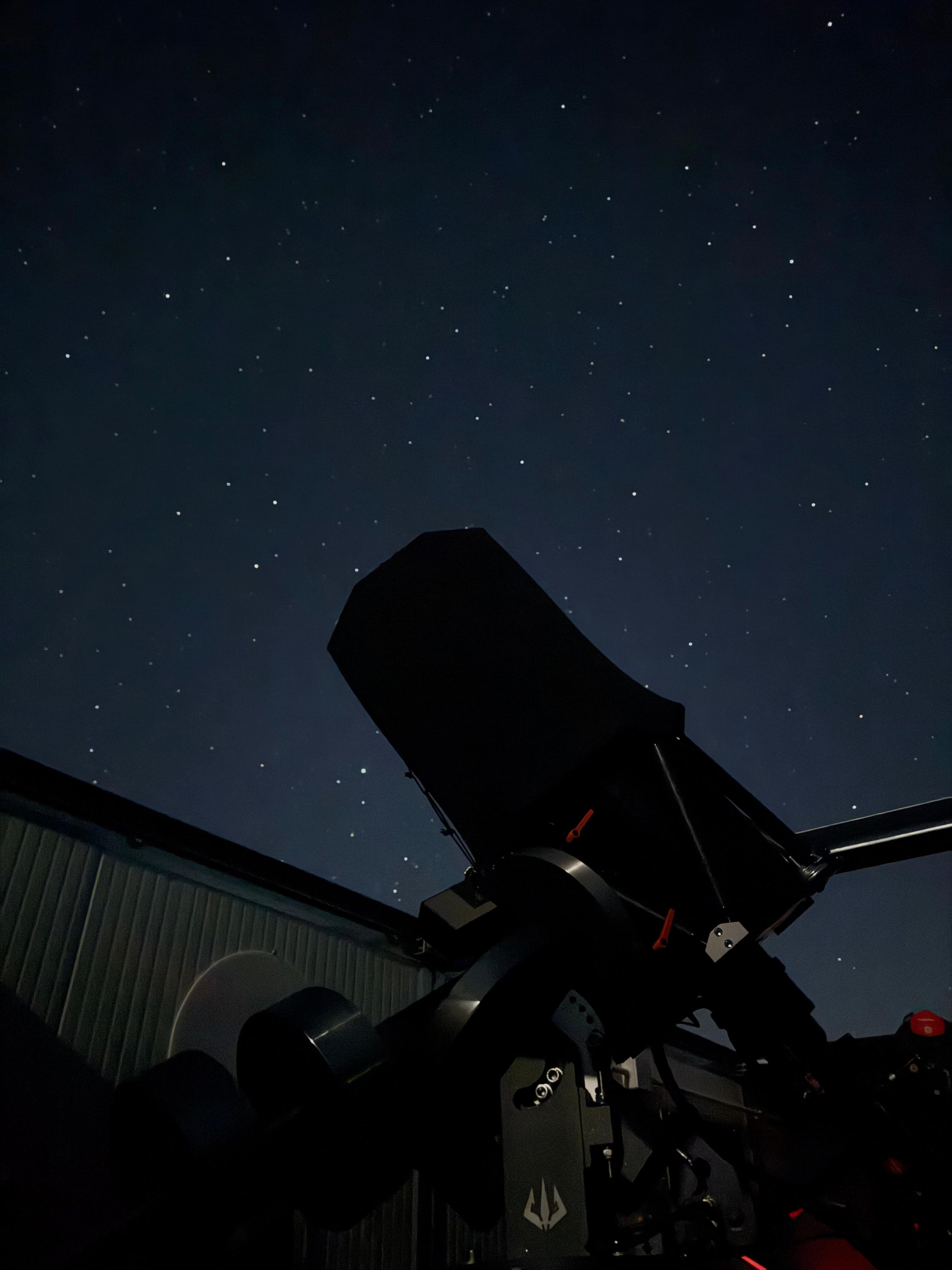LuxSpace Lab telescope at night